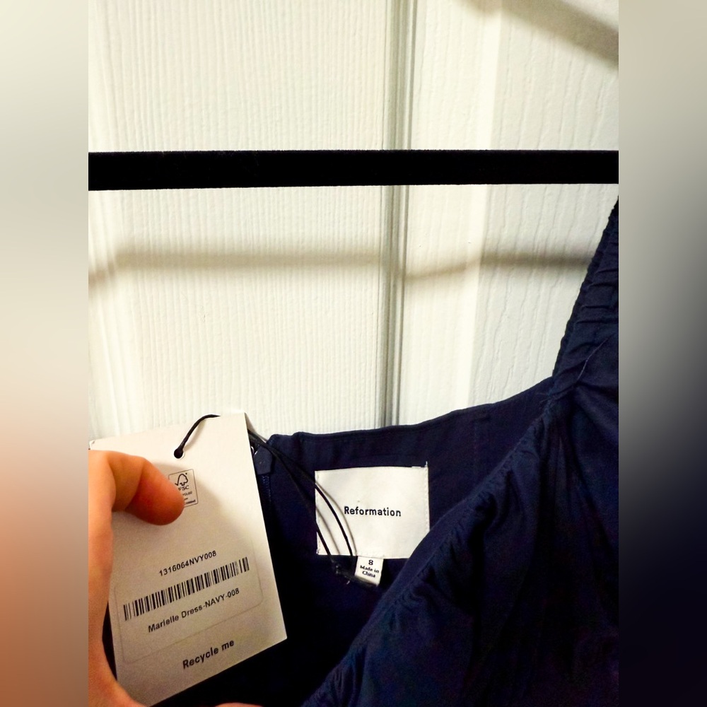 NWT Reformation Marielle puff sleeve basque waist dress squareneck cottagecore - Picture 4 of 12